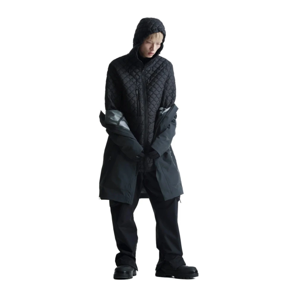 Krakatau Donkergrijze Parka met Afneembare Liner Gray Heren