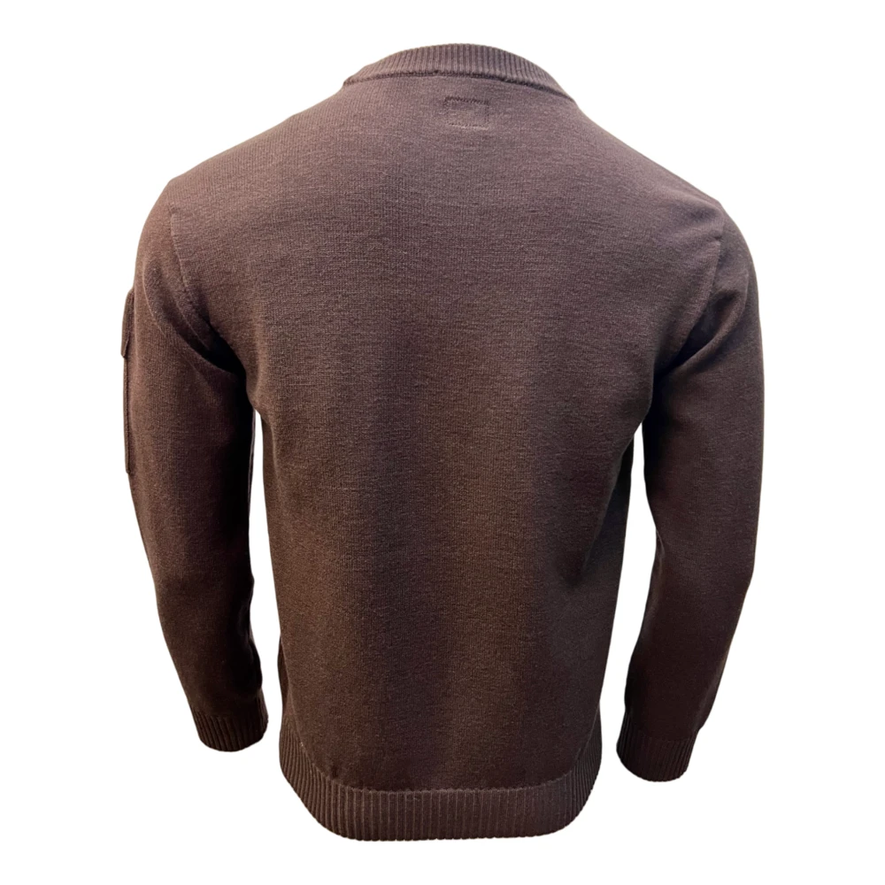 C.P. Company Urban Merino Crew Neck Sweater Bruin Brown Heren