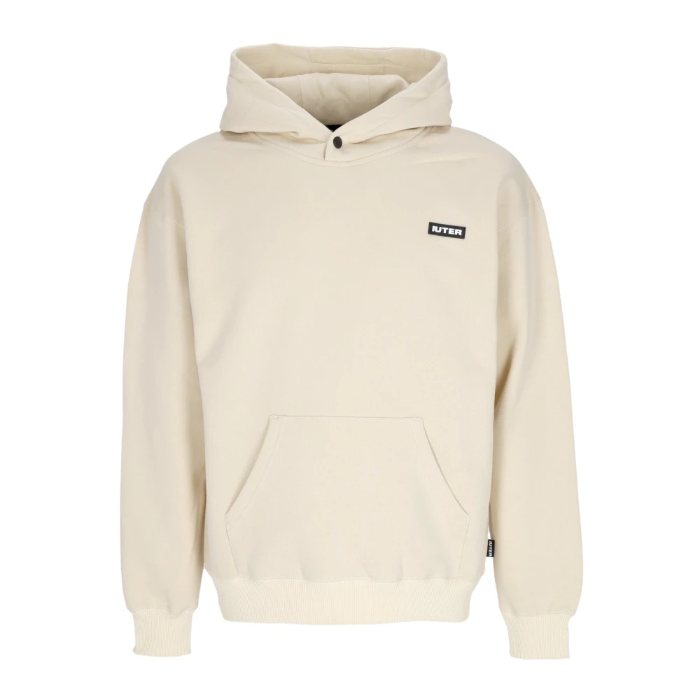 Iuter Crème Familie Hoodie met Kangoeroezak Beige Heren