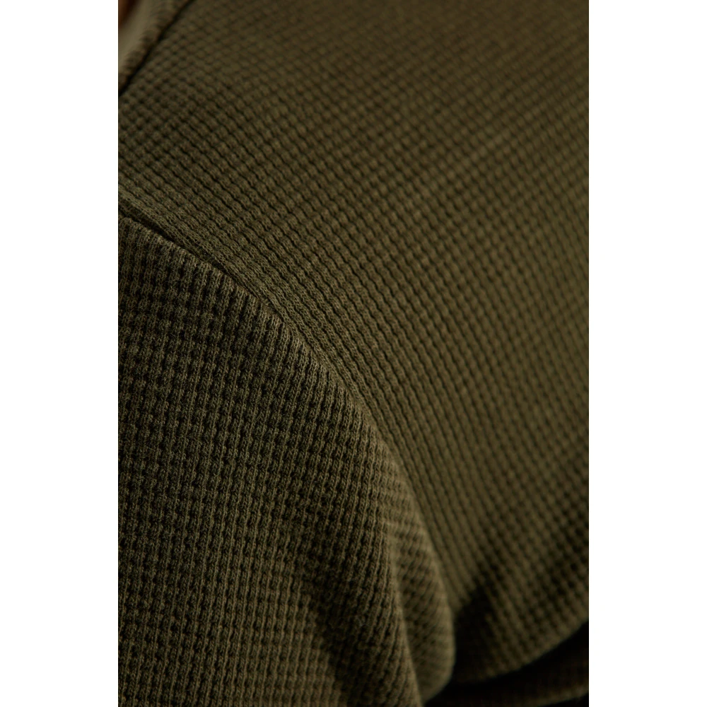 Entire Studios T-shirt Micro Waffle Green Dames