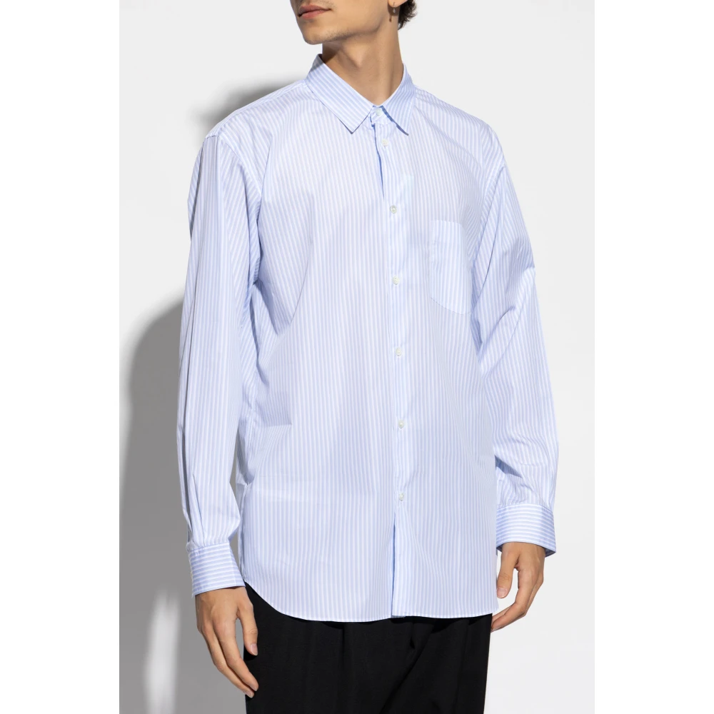 Comme des Garçons Shirt met streepmotief Blue Heren