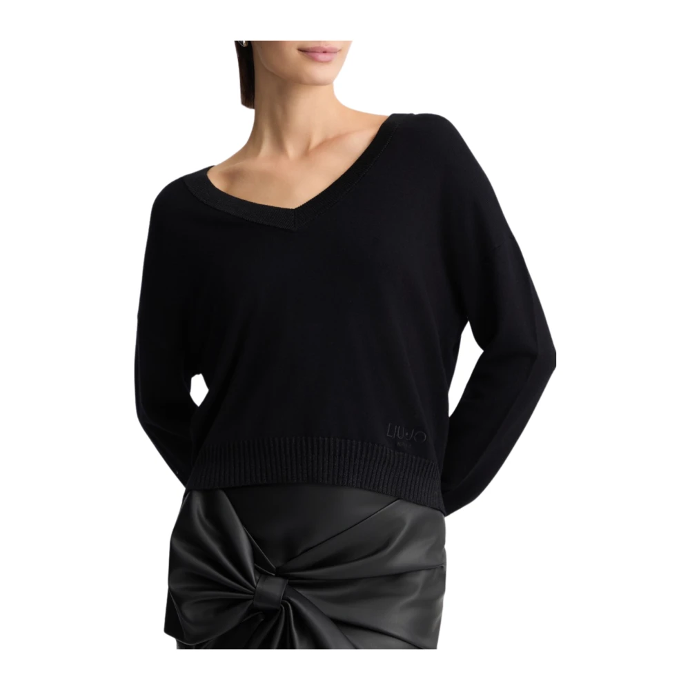Liu Jo Zwarte trui met stijl Ta5062 Ms49I Black Dames