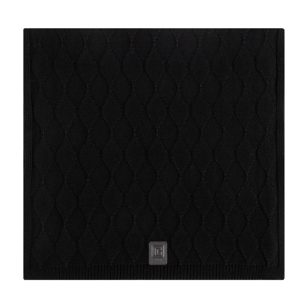 Balmain Sjaal met logopatch Black Heren