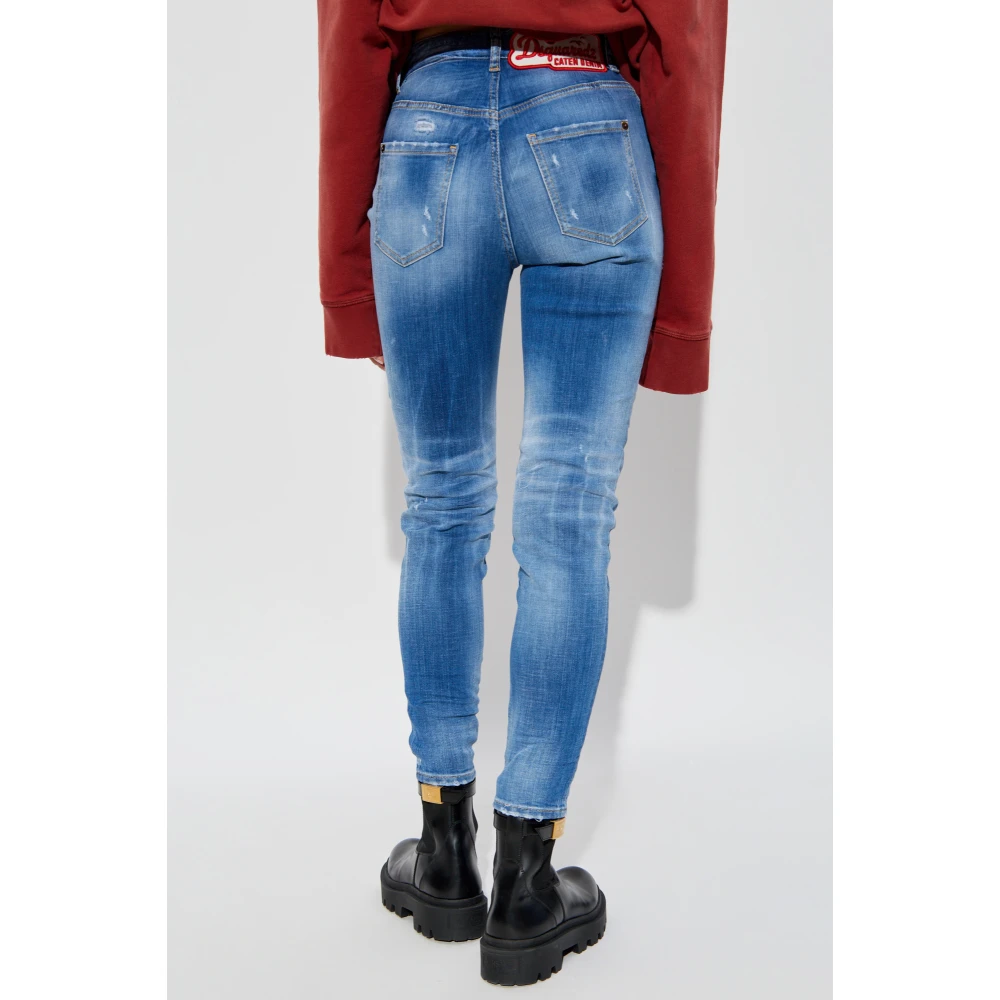 Dsquared2 Jeans High Waits Twiggy Jean Blue Dames