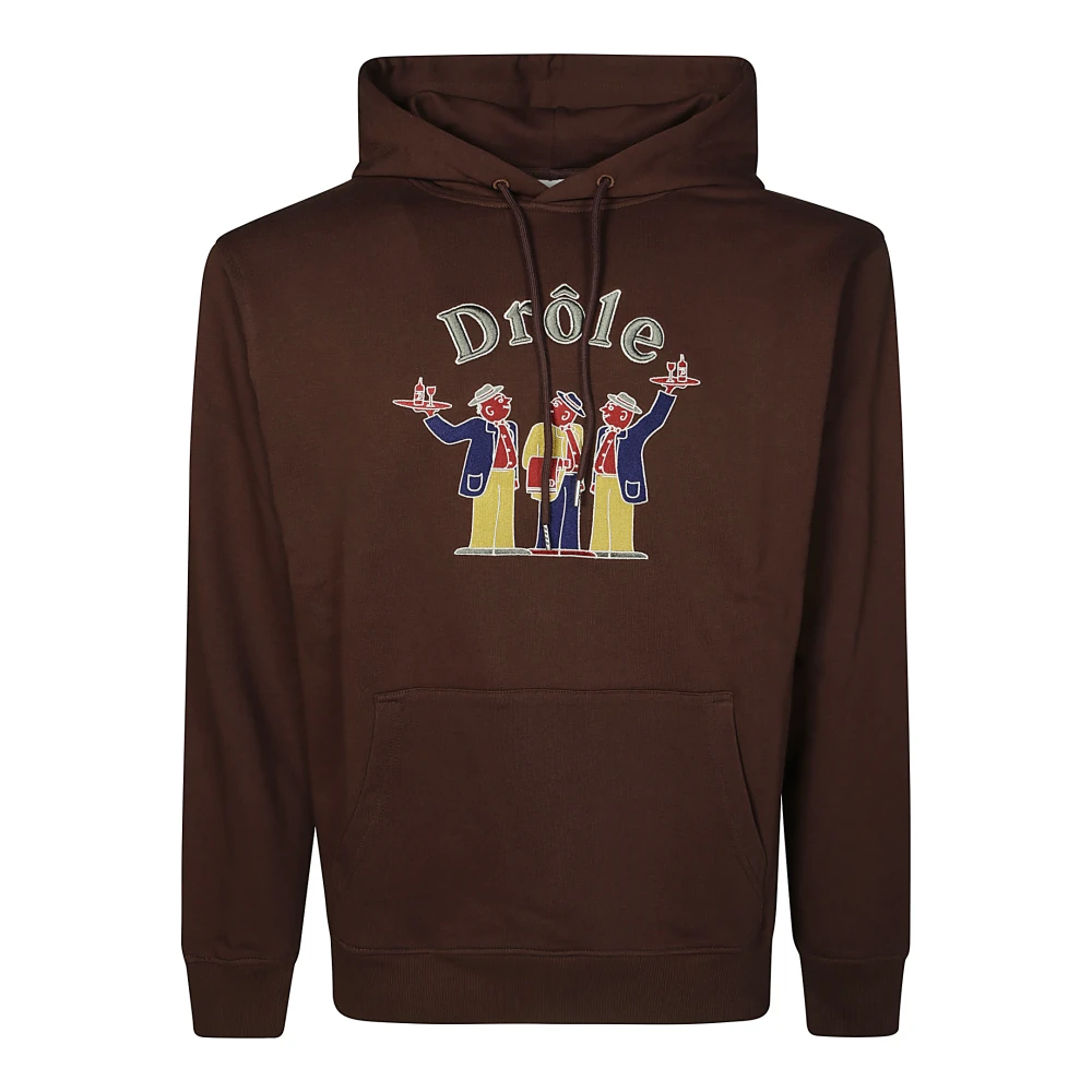 Drole de Monsieur Stijlvolle hoodie voor mannen Brown Heren
