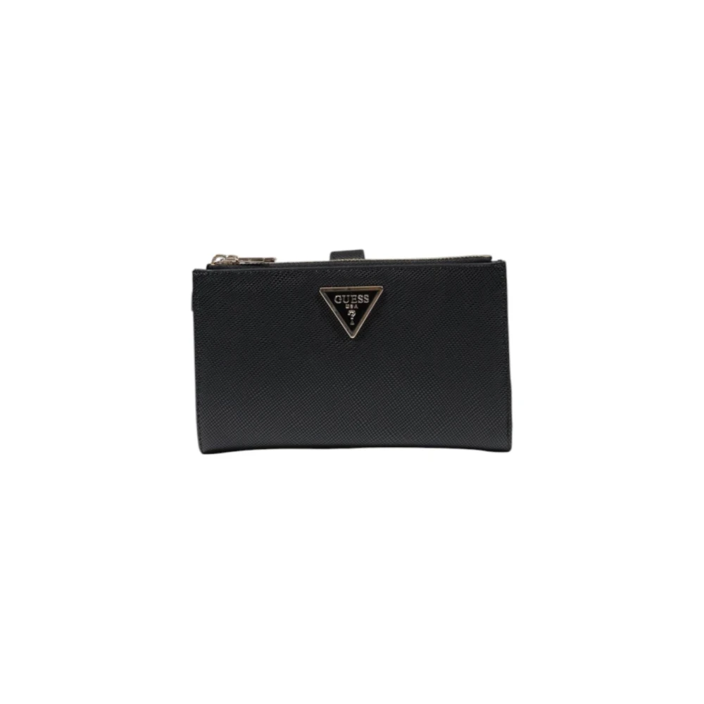 Guess Stijlvolle portemonnee met rits en vakken Black Dames