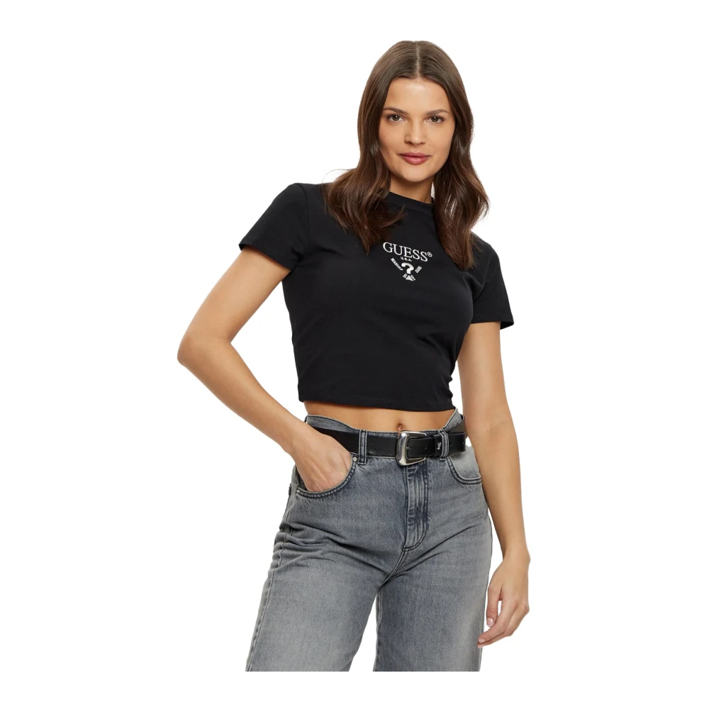 Guess Geborduurd logo top Zwart Black Dames