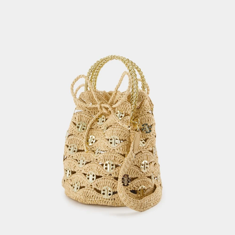 Paco Rabanne Metalen Neutrale Tas met Bruine Band Beige Dames