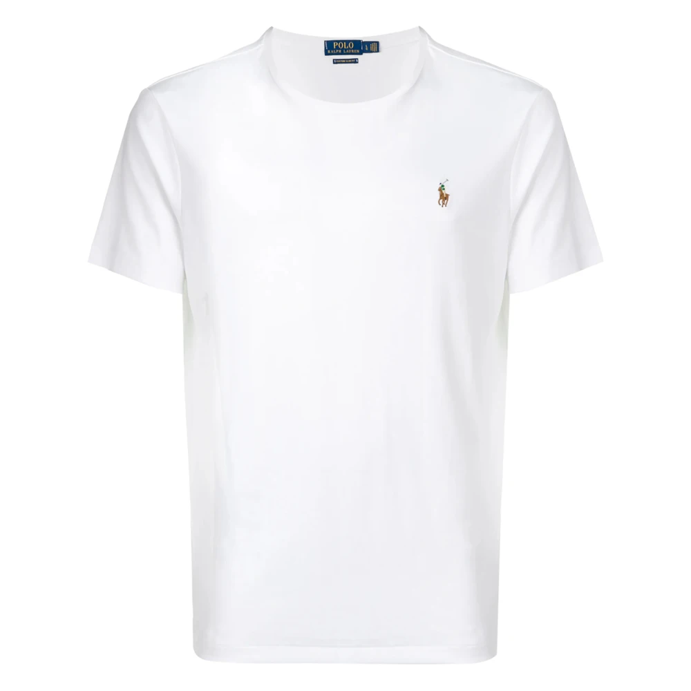 Polo Ralph Lauren Geborduurde Slim Fit Katoenen T-shirt White Heren