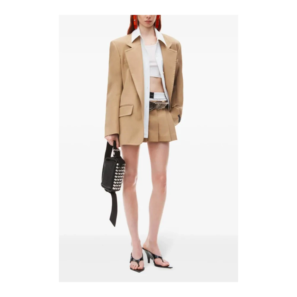 alexander wang Beige Jassen met Logopatch Beige Dames