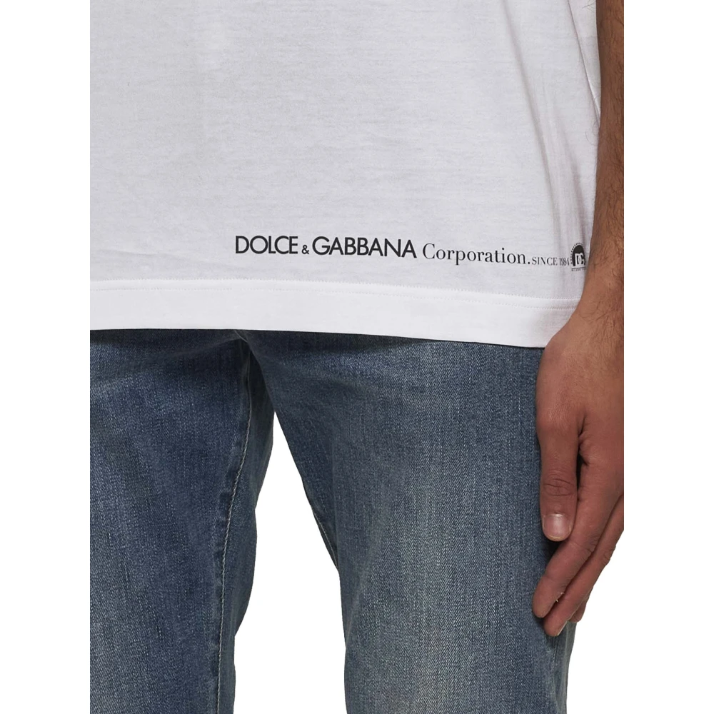 Dolce & Gabbana Witte T-shirts en Polos White Heren
