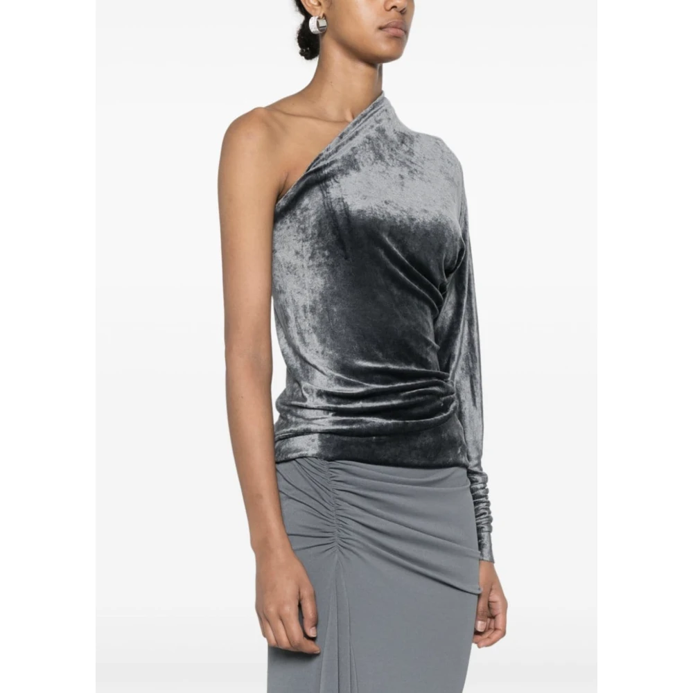 Rick Owens Stalen Top voor Vrouwen Blue Dames