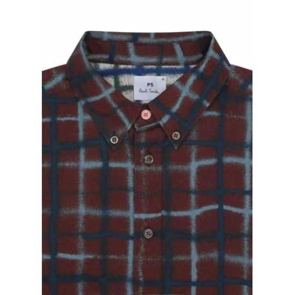 Paul Smith Roest Blauwe Strepen Regular Fit Overhemd Multicolor Heren