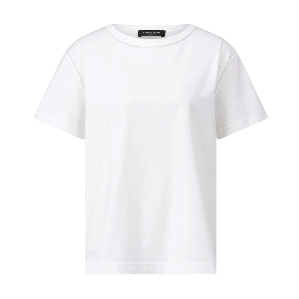 Fabiana Filippi Stijlvolle Jersey T-shirt voor vrouwen White Dames