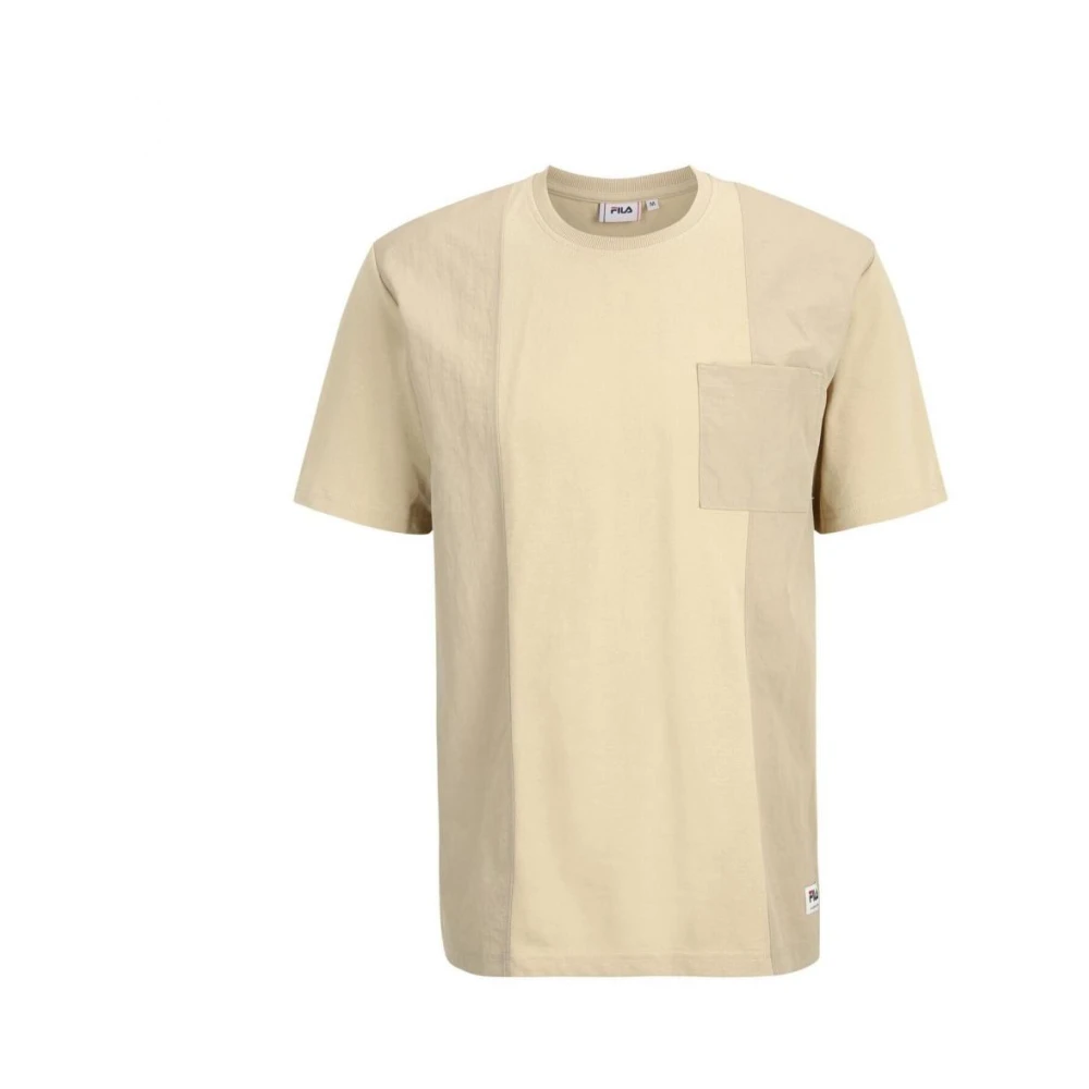 Fila Beige Katoenen T-shirt Beige Heren