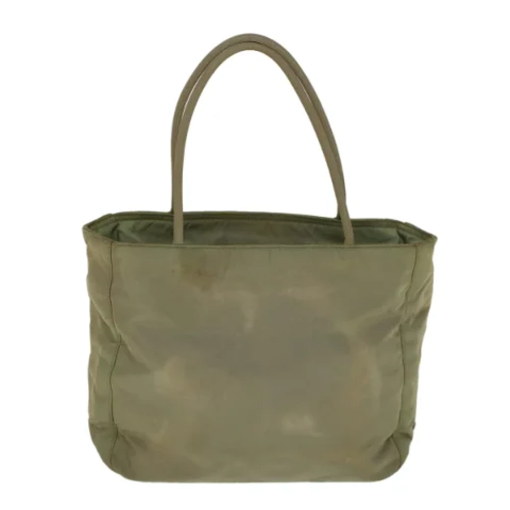 Prada Vintage Pre-owned Nylon handbags Green Dames
