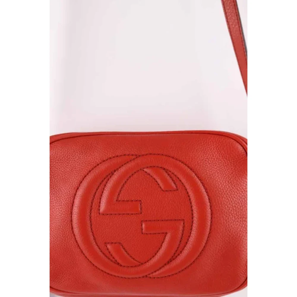 Gucci Vintage Pre-owned Leather gucci-bags Red Dames