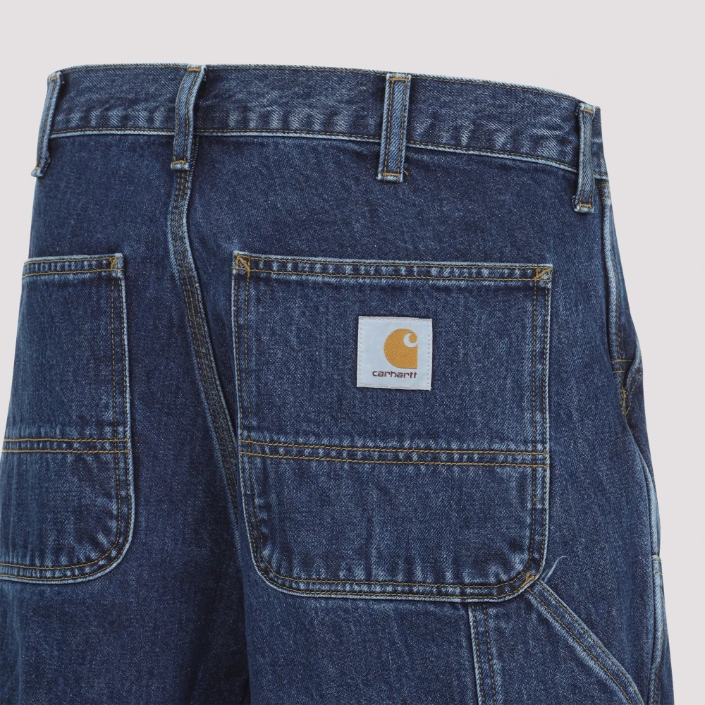 Carhartt WIP Korte werkshorts met dubbele knie Blue Heren