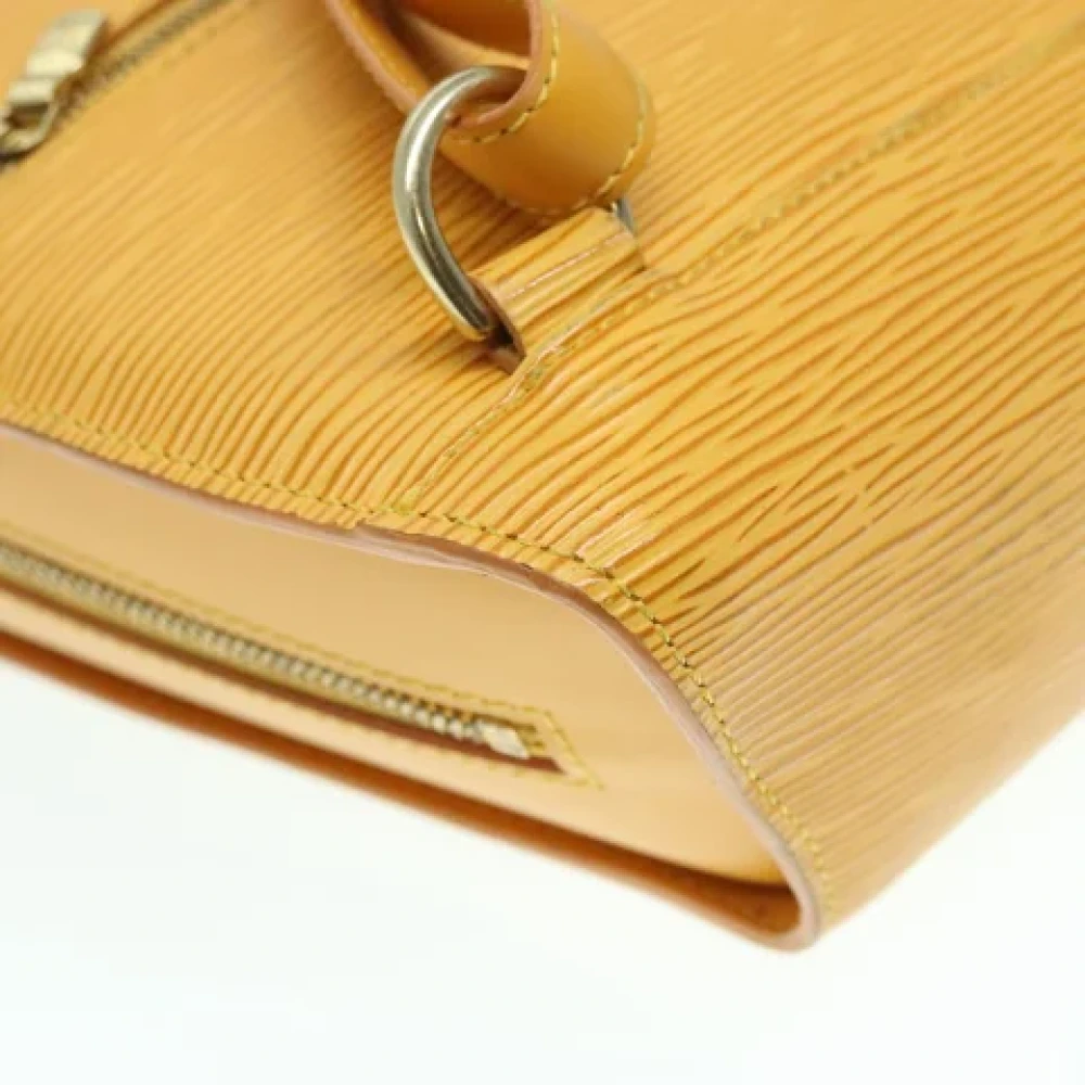 Louis Vuitton Vintage Pre-owned Leather backpacks Yellow Dames