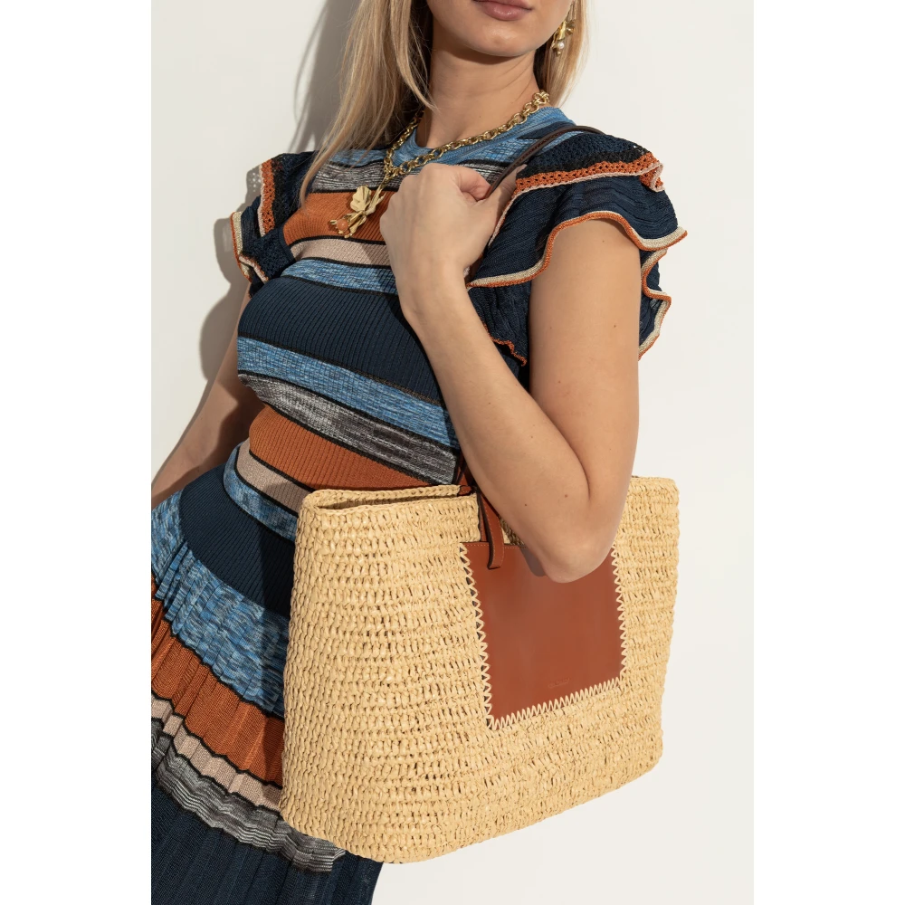 Ulla Johnson Tas Lali Groot type shopper Beige Dames