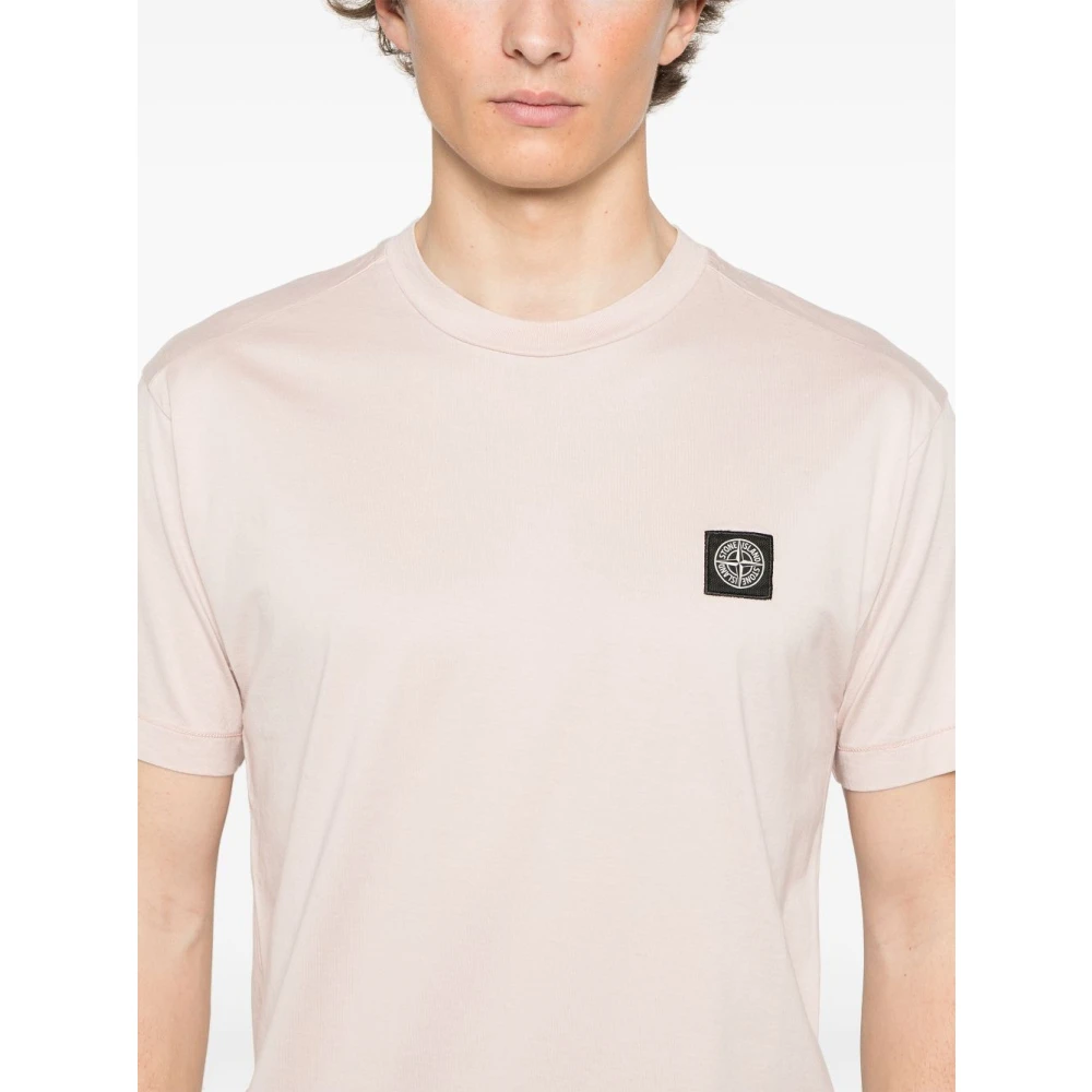 Stone Island Roze T-shirt en Polo voor Mannen Pink Heren
