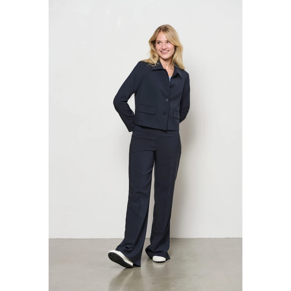&Co Woman Wijde Broek Zomerse Stijl Blue Dames
