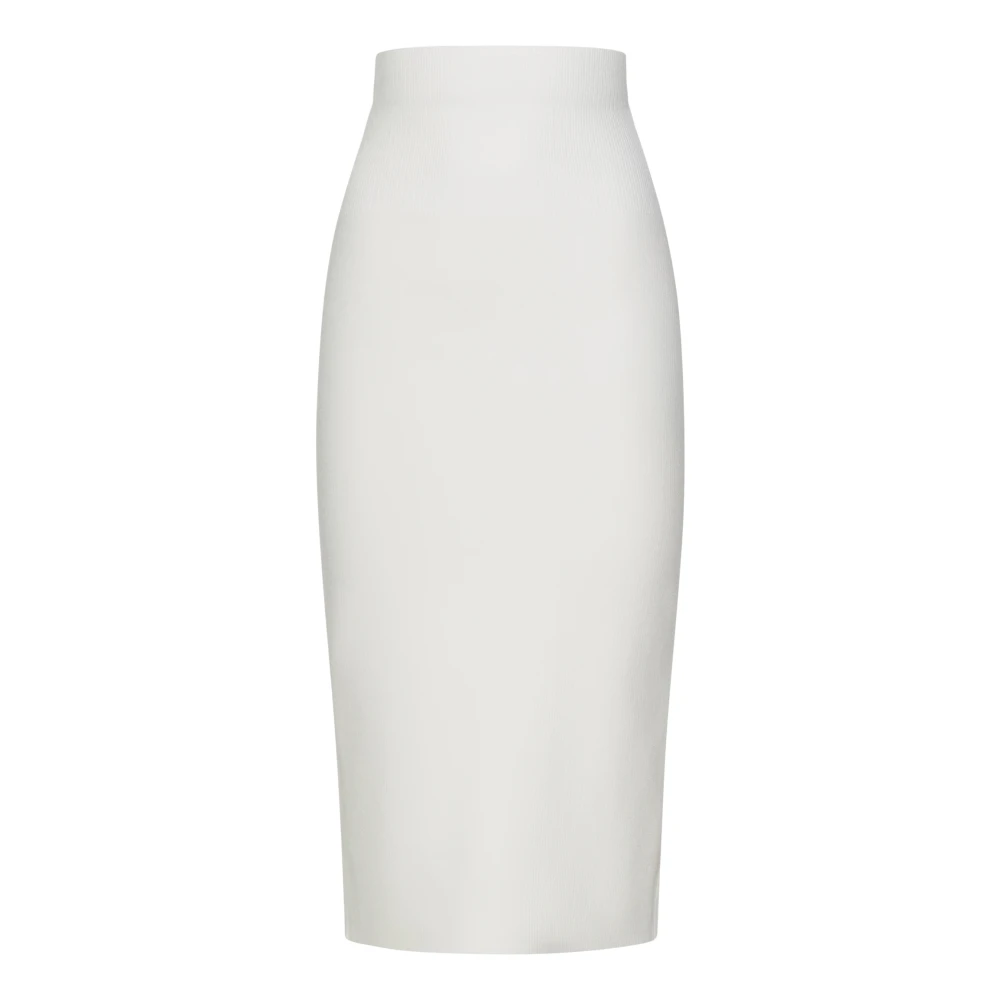 Victoria Beckham Vit hög midja figursydd kjol White, Dam