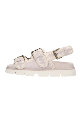 Taupe Mocka Platta Sandaler