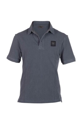 polo-en-coton-gris-avec-logo