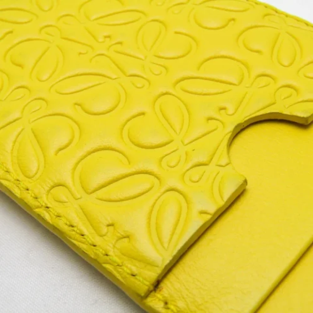 Loewe Pre-owned Leather wallets Yellow Dames