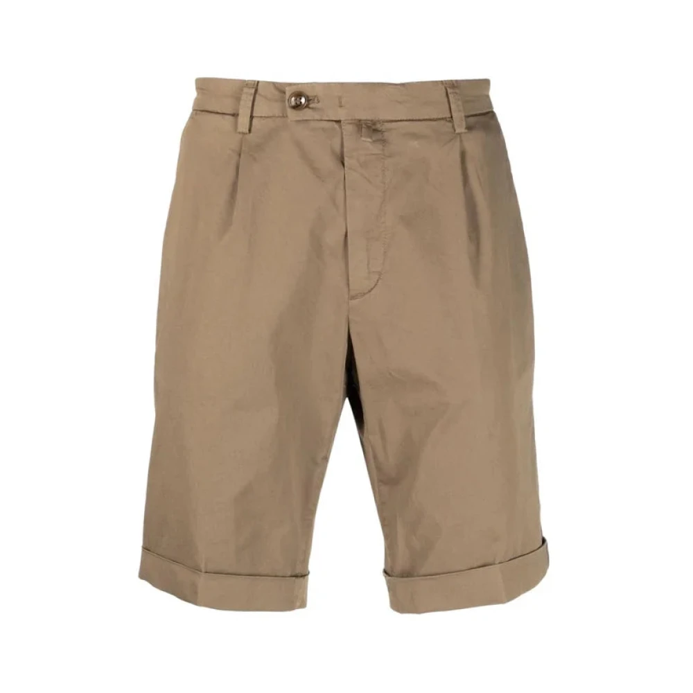 Briglia Beige Katoenen Bermuda met Darts Brown Heren