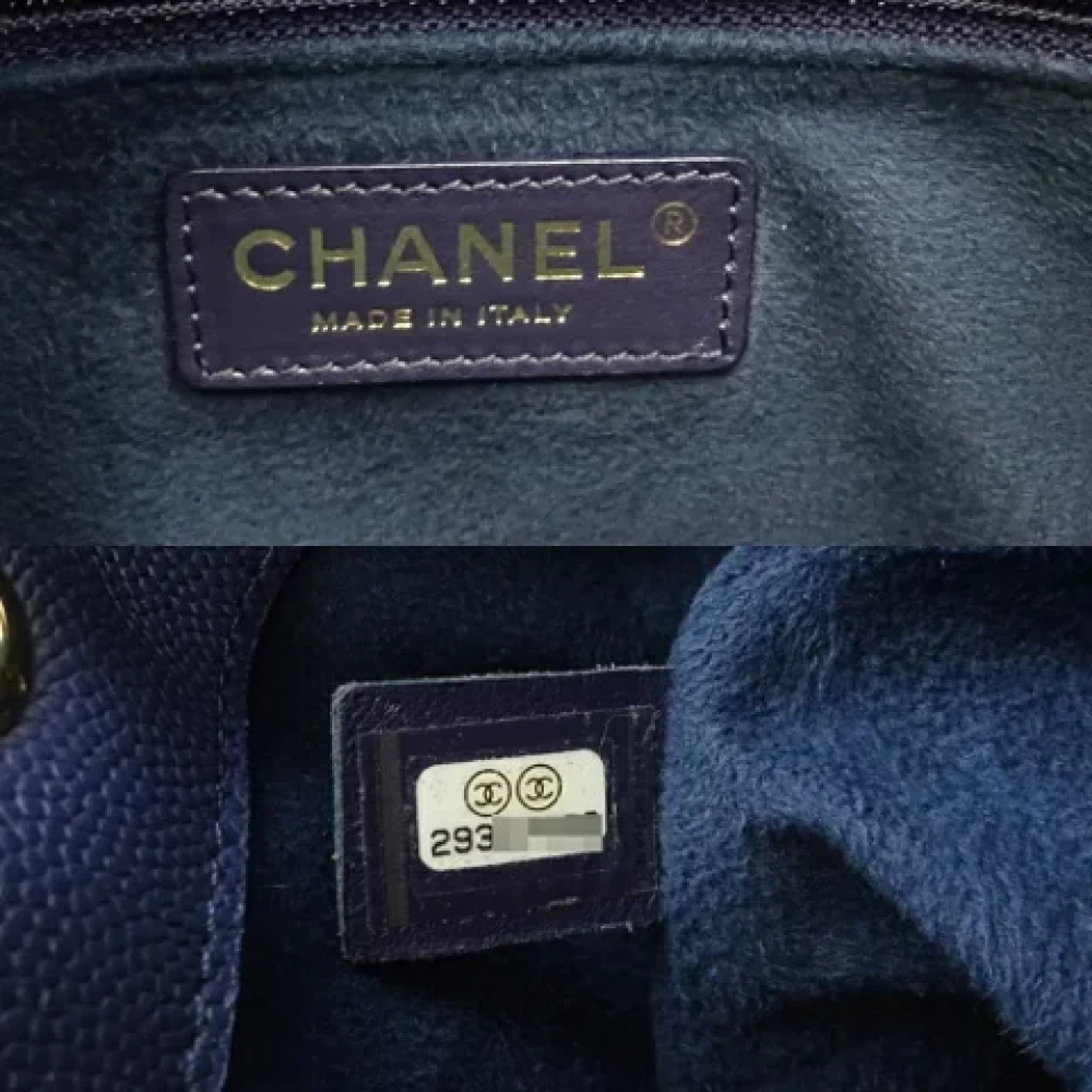 Chanel Vintage Pre-owned Leather chanel-bags Blue Dames