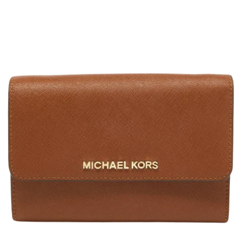 Michael Kors Pre-owned Leather wallets Brown Dames