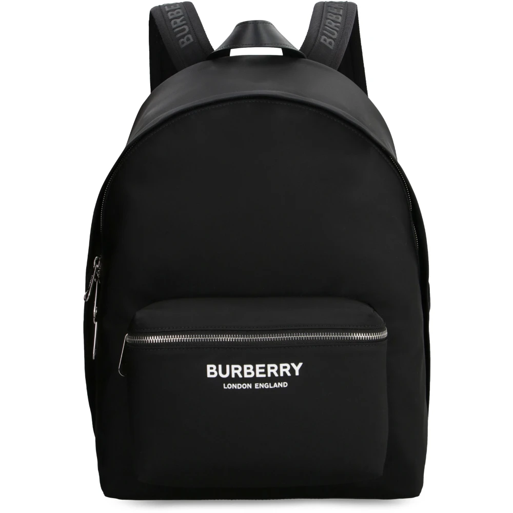 Burberry Uomo Nero Zaino In Tessuto Tecnico Con Logo