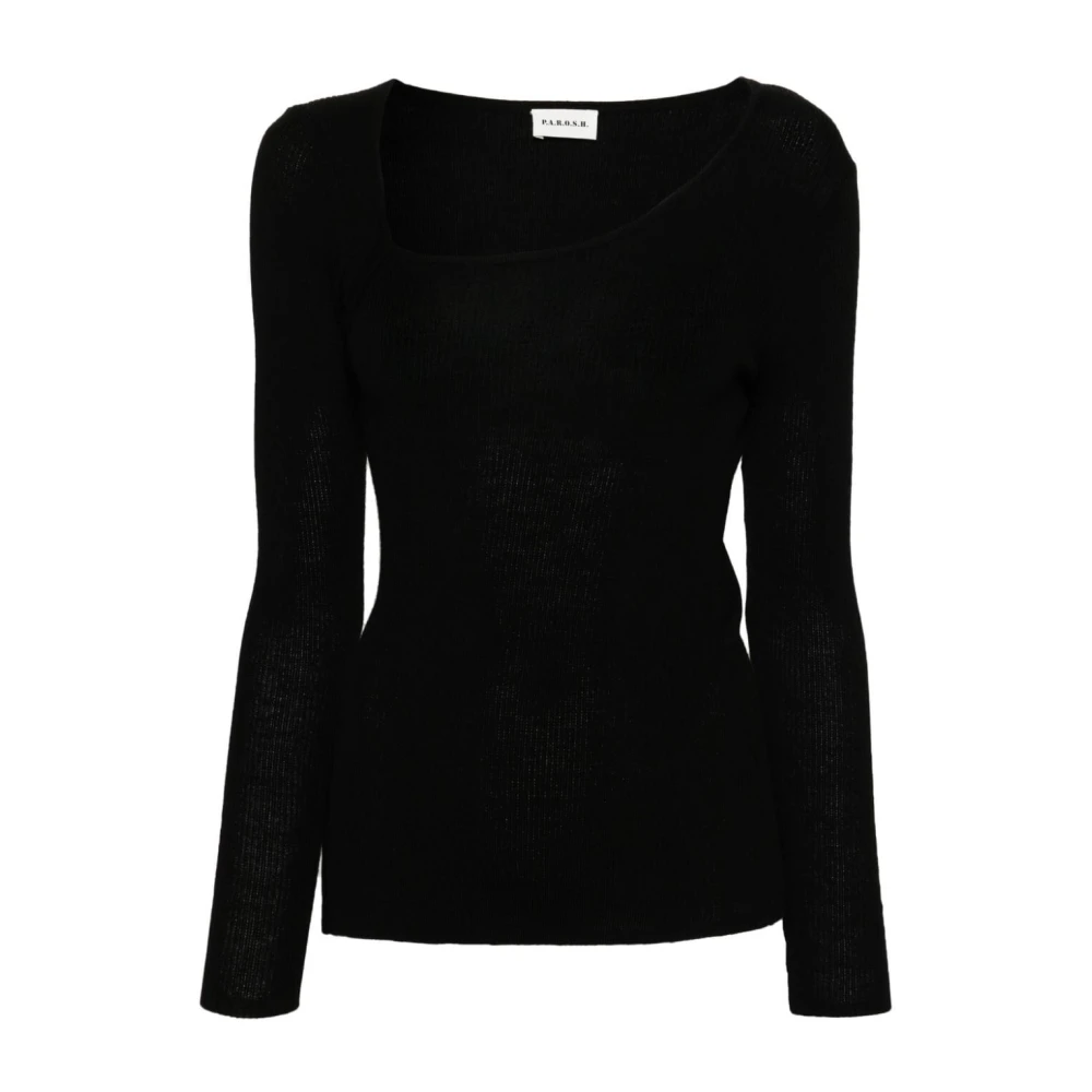 P.a.r.o.s.h. Zwart Gebreide Top Black Dames
