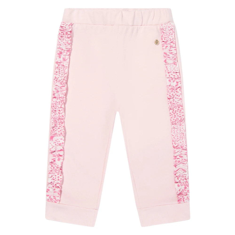 Roberto Cavalli Girls Pink Sweatpants,, Logo Joggers For Baby Size 2 Y