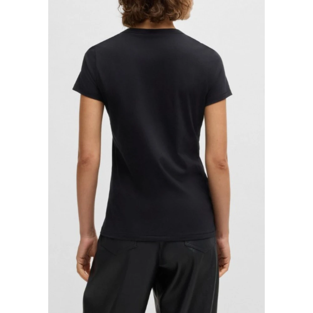 Hugo Boss Dames Logo Print T-Shirt Black Dames