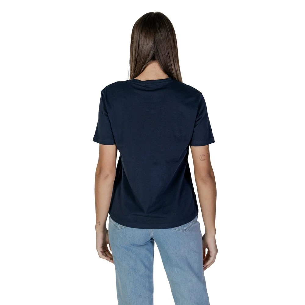 Vila Blauw Katoenen Dames T-shirt Lente Zomer Blue Dames
