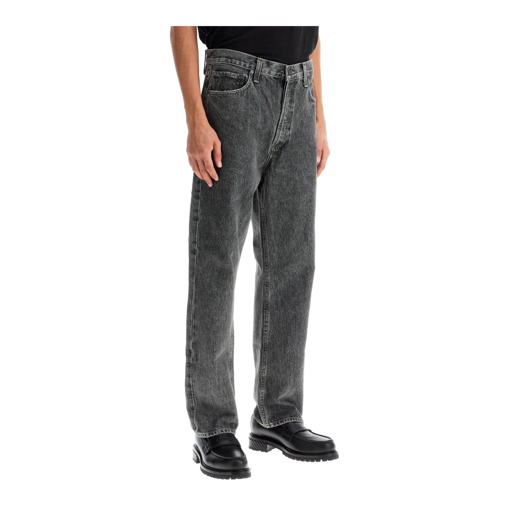 Agolde Relaxed Straight Jeans in Fris Grijs Gray Heren