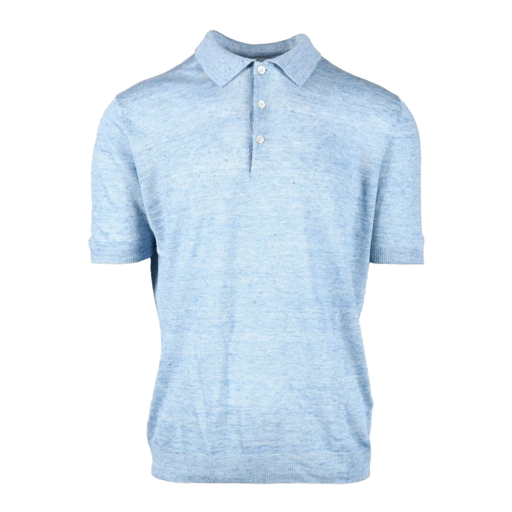 Gran Sasso Linnen Polo Blue Heren