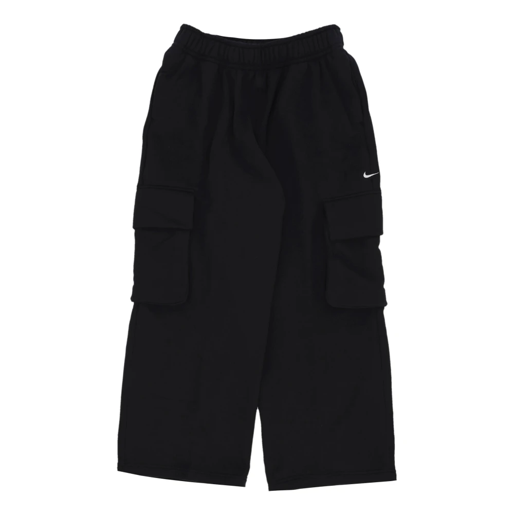 Nike Zwarte Dans Fleece Broek Wijde Pijpen Black Dames