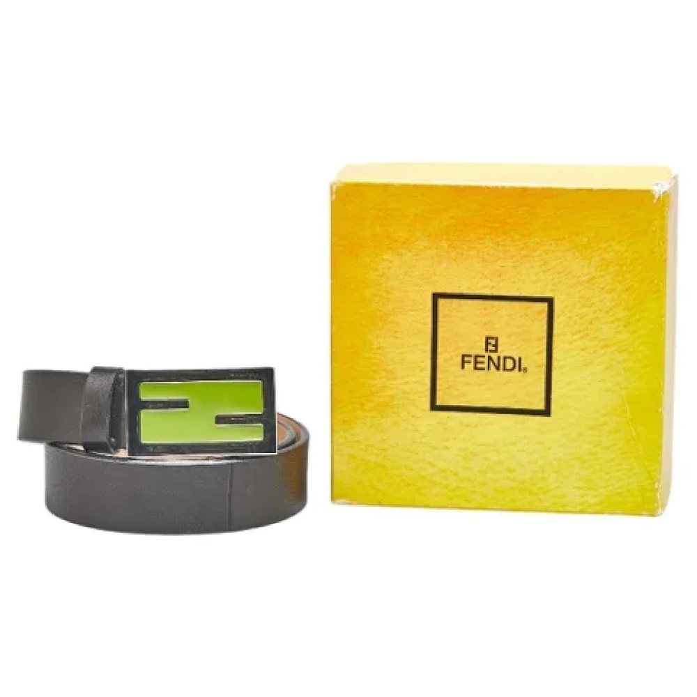 Fendi Vintage Pre-owned Leather belts Black Heren
