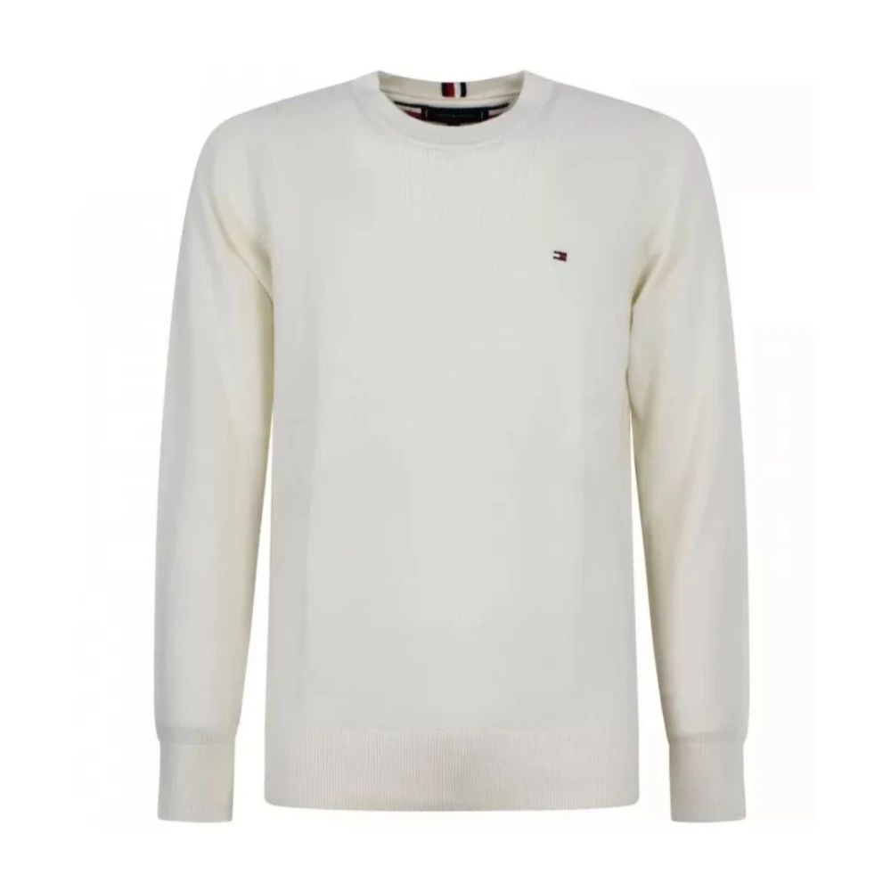 Tommy Hilfiger Chain Ridge Structure C Neck Sweater Beige Heren