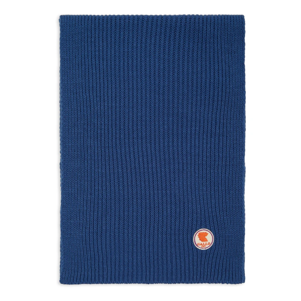 Gallo Unisex effen blauwe geribbelde sjaal Blue Unisex