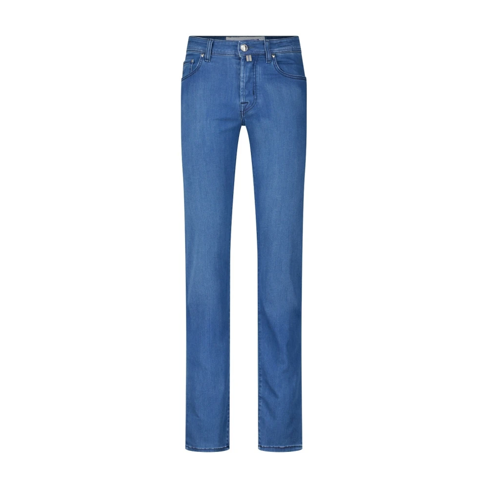 Jacob Cohën Slim Fit Denim Jeans met knoopsluiting Blue Heren