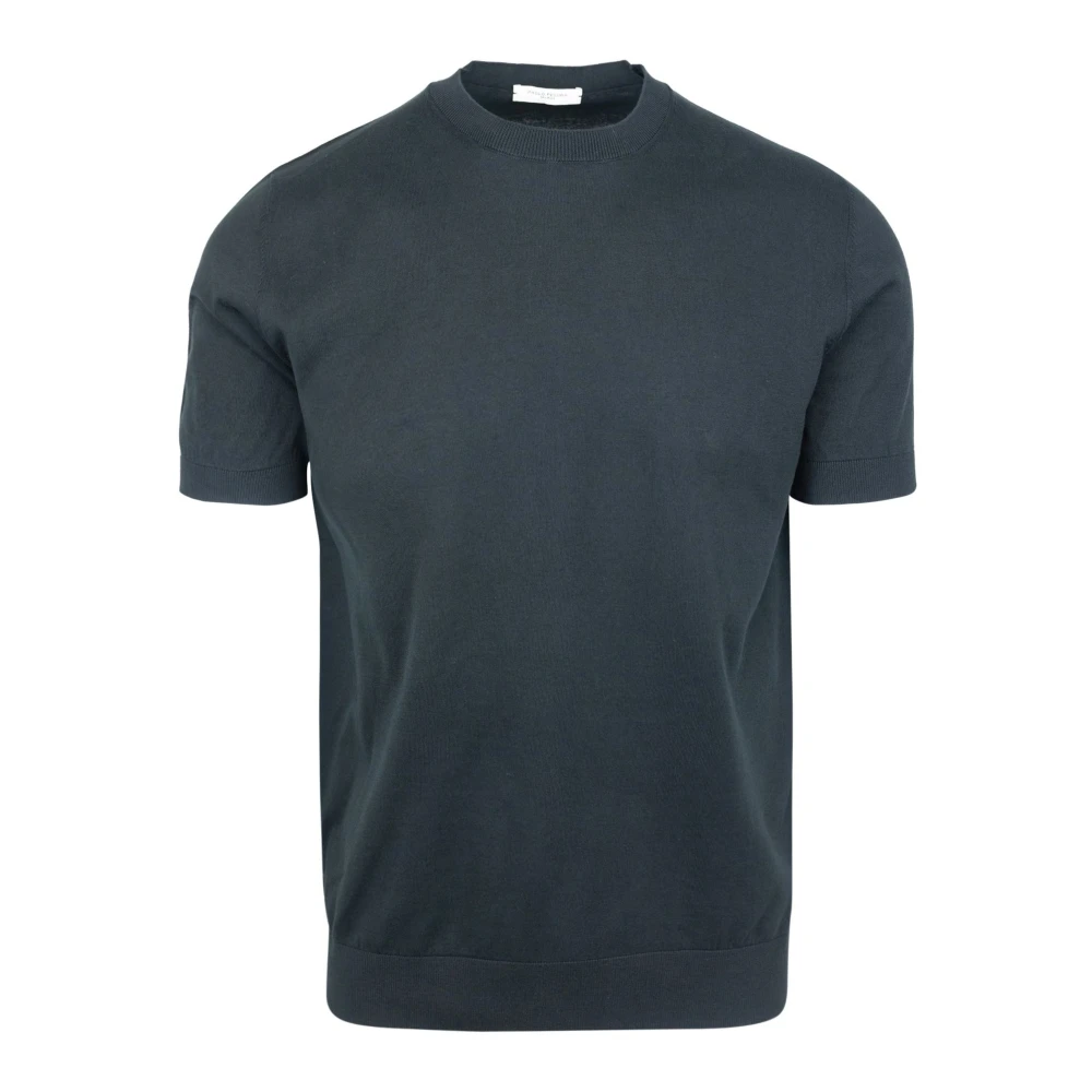 Paolo Pecora Zwarte Katoenen T-shirt Regular Fit Black Heren