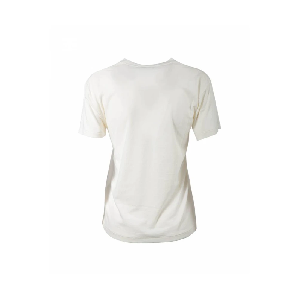 Polo Ralph Lauren Stijlvolle Fringe Korte Mouw T-shirt White Dames