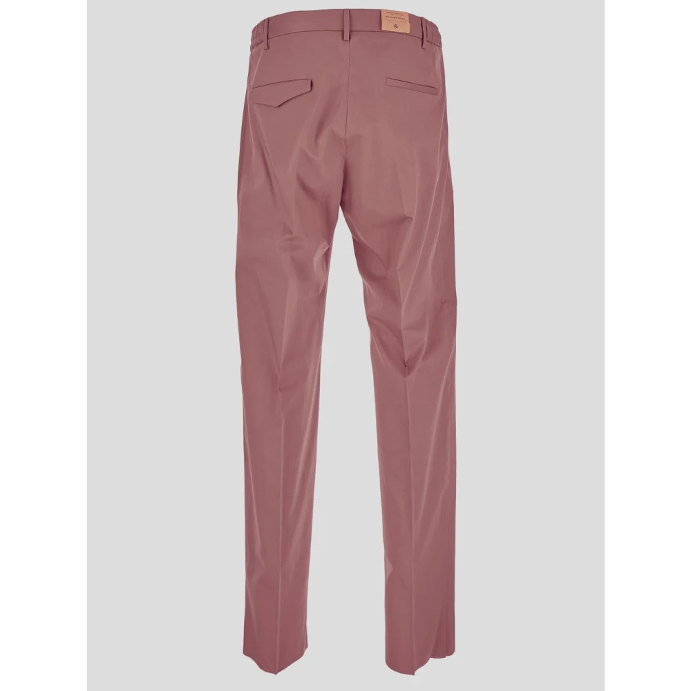 Tagliatore Slim-fit Trousers Pink Heren