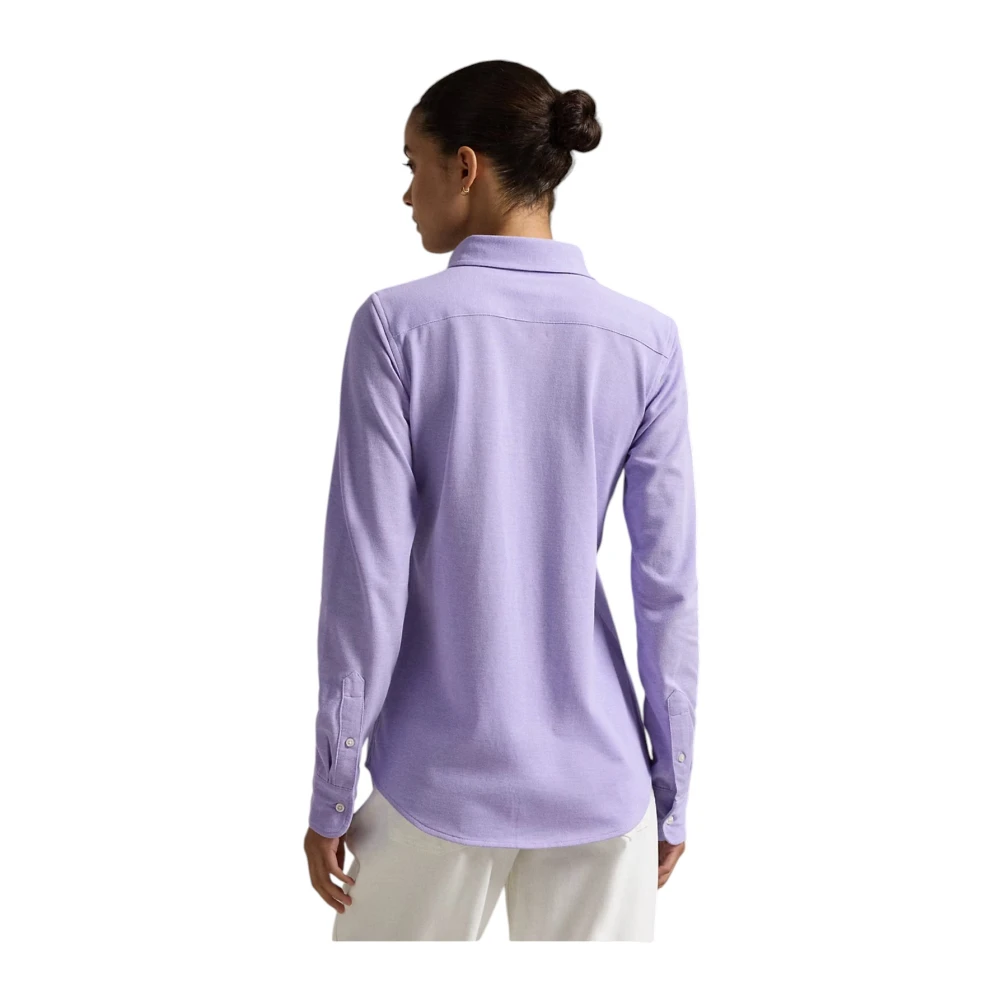 Polo Ralph Lauren Puur katoen Klassieke stijl T-shirt Purple Dames