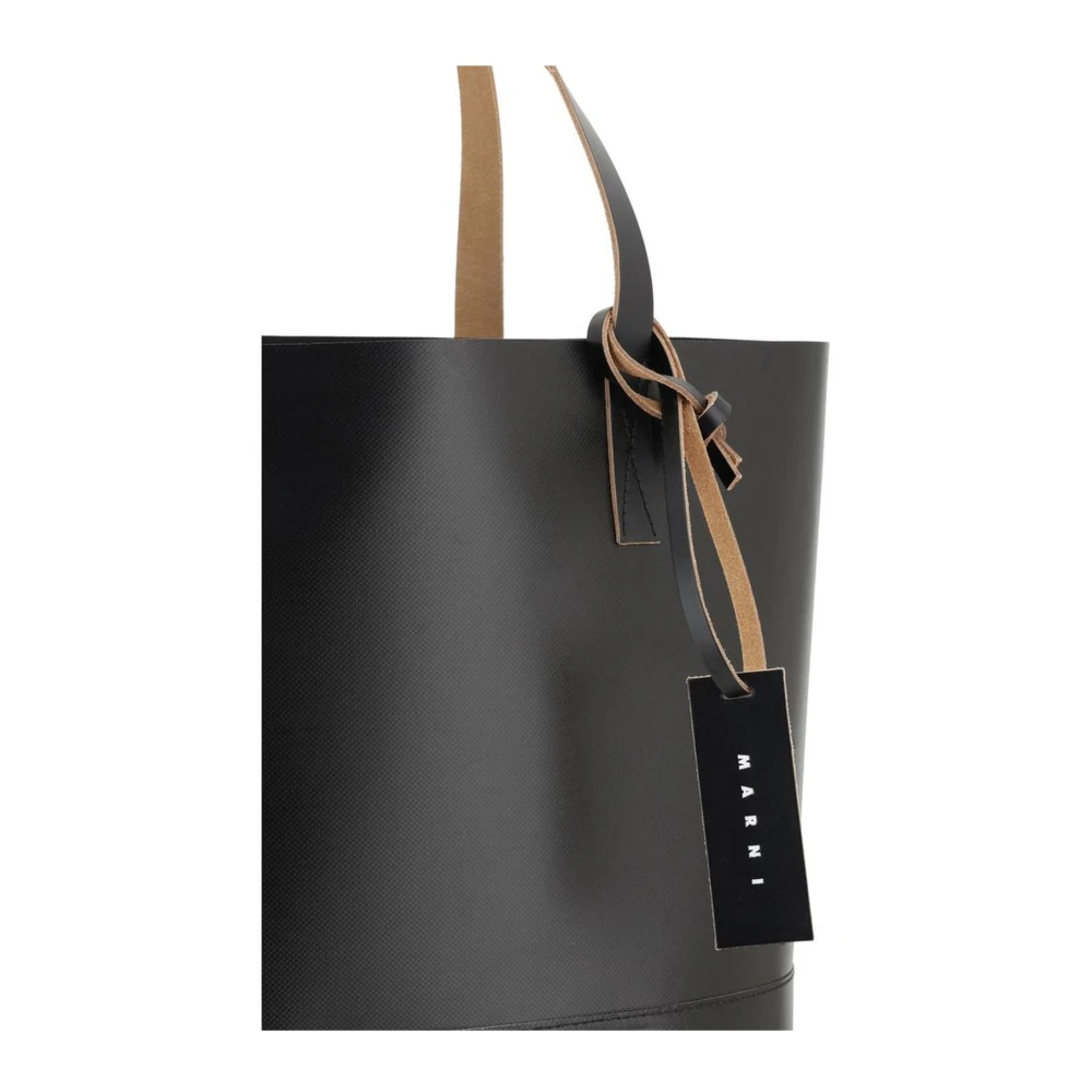 Marni Iconische Geometrische Schoudertas met Dubbele Handvatten Black Heren